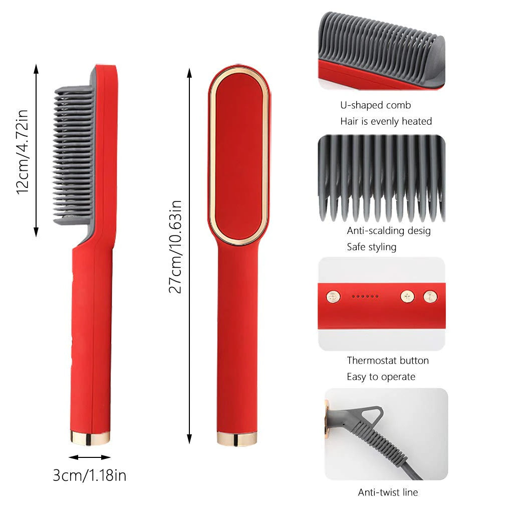Portable Hair Straightener Brush