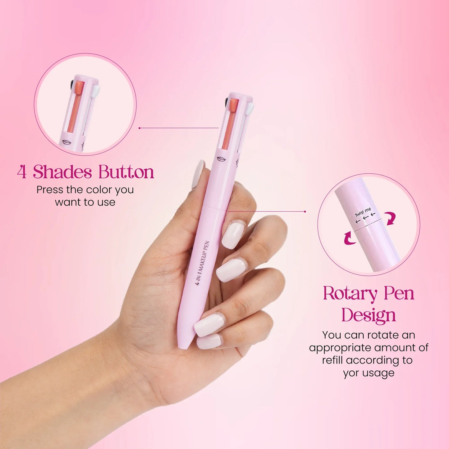 HD 4-in-1 Makeup Pen
