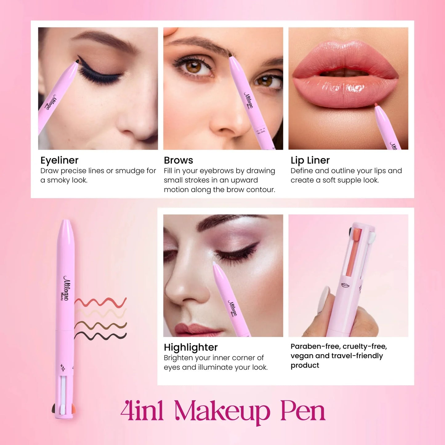 HD 4-in-1 Makeup Pen