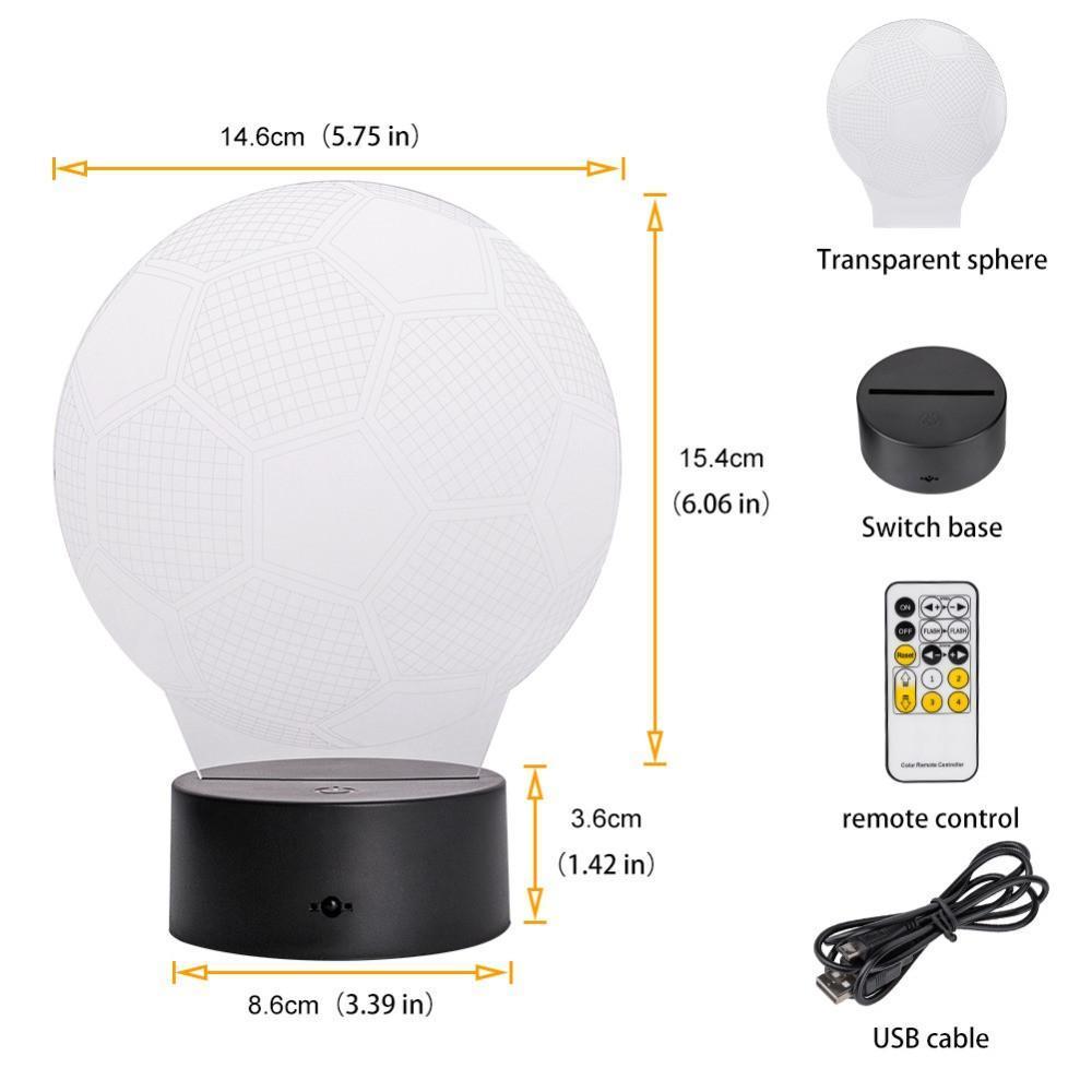 Football 7-Color Auto-changing LED Lights