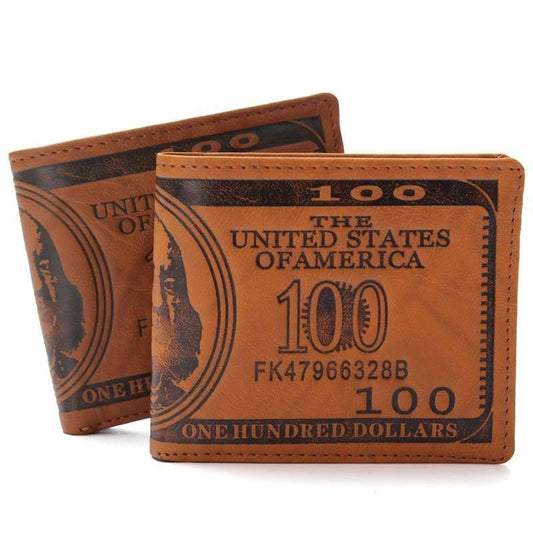 US $100 Bill Leather Wallet