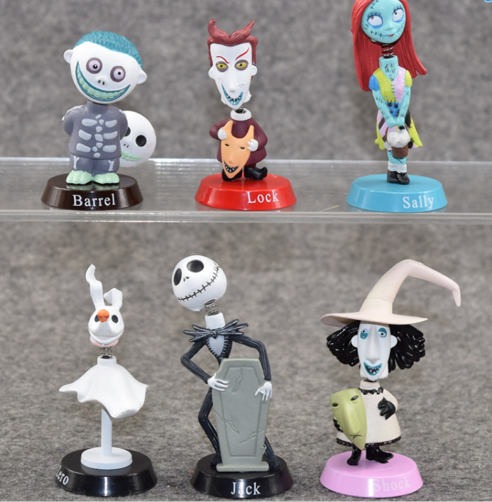 The Nightmare Before Christmas Bobbleheads - 6 pc set