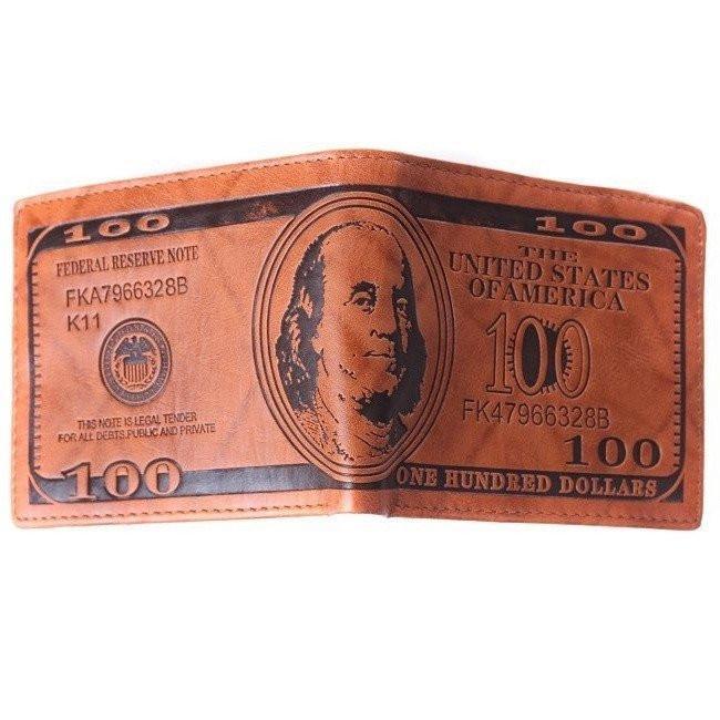 US $100 Bill Leather Wallet