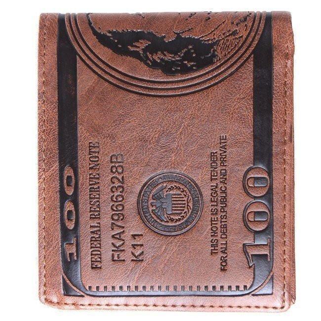 US $100 Bill Leather Wallet